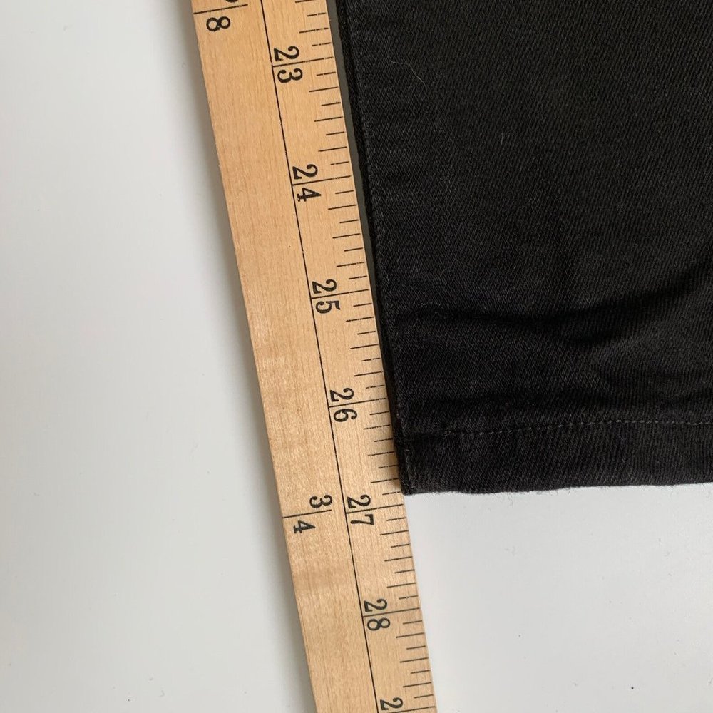 Everlane High Rise Slim Straight Cigarette Button Fly Black Denim Jeans 25R - Picture 12 of 12